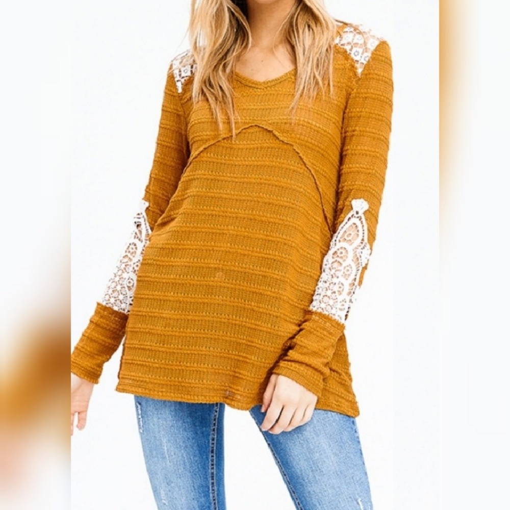 Crochet Detail Sweater Top